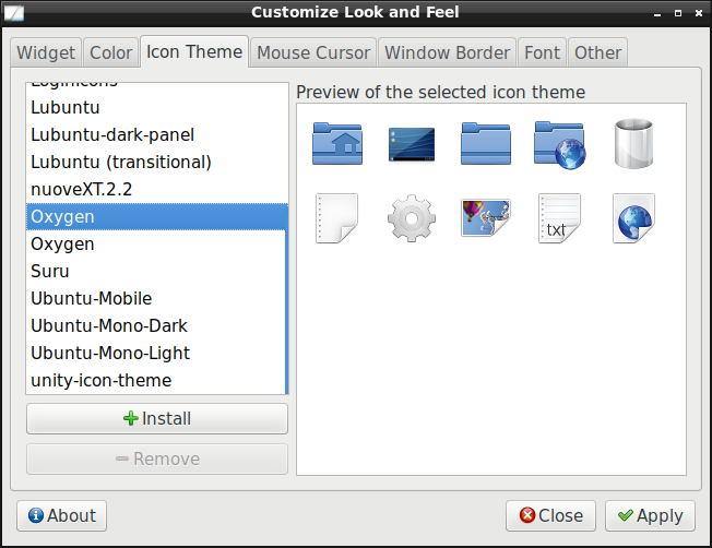 Customize Look and Feel_icon_theme